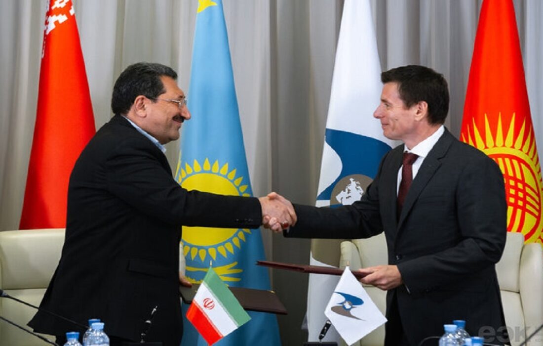 امضای نقشه راه همکاری اقتصادی بین ایران و اتحادیه اورآسیایی